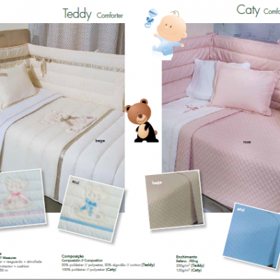 CONJUNTO COLCHA BÉBÉ TEDDY / CATY